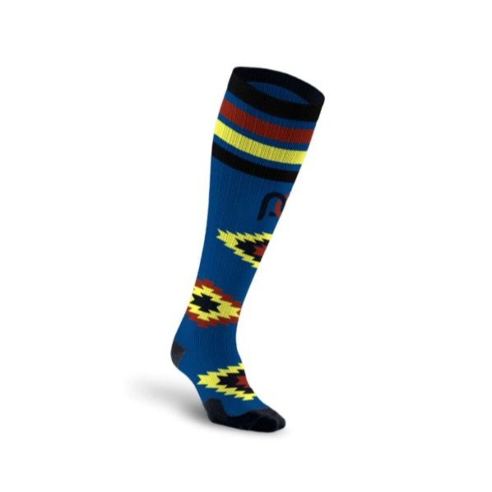 Womens NWOT Pro Compression Marathon Teal Aztec Knee High Compression Socks